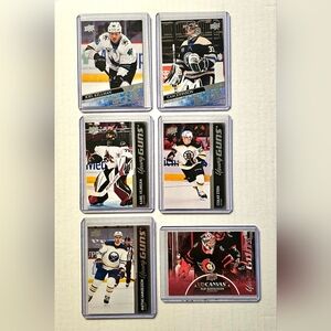 Upper Deck YOUNG GUNS Hockey (6) Card Lot